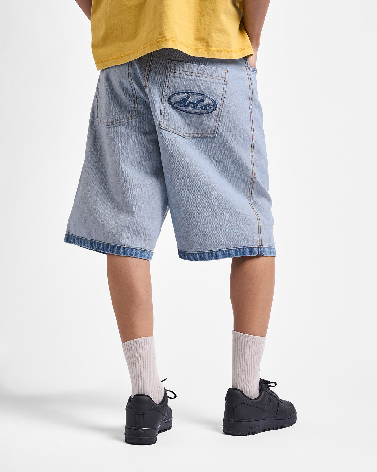 パンツ arte antwarp denim short 32 Arte Antwerp Denim Inside/Out Shorts | SS26-237SHO-DBL | AFEW STORE